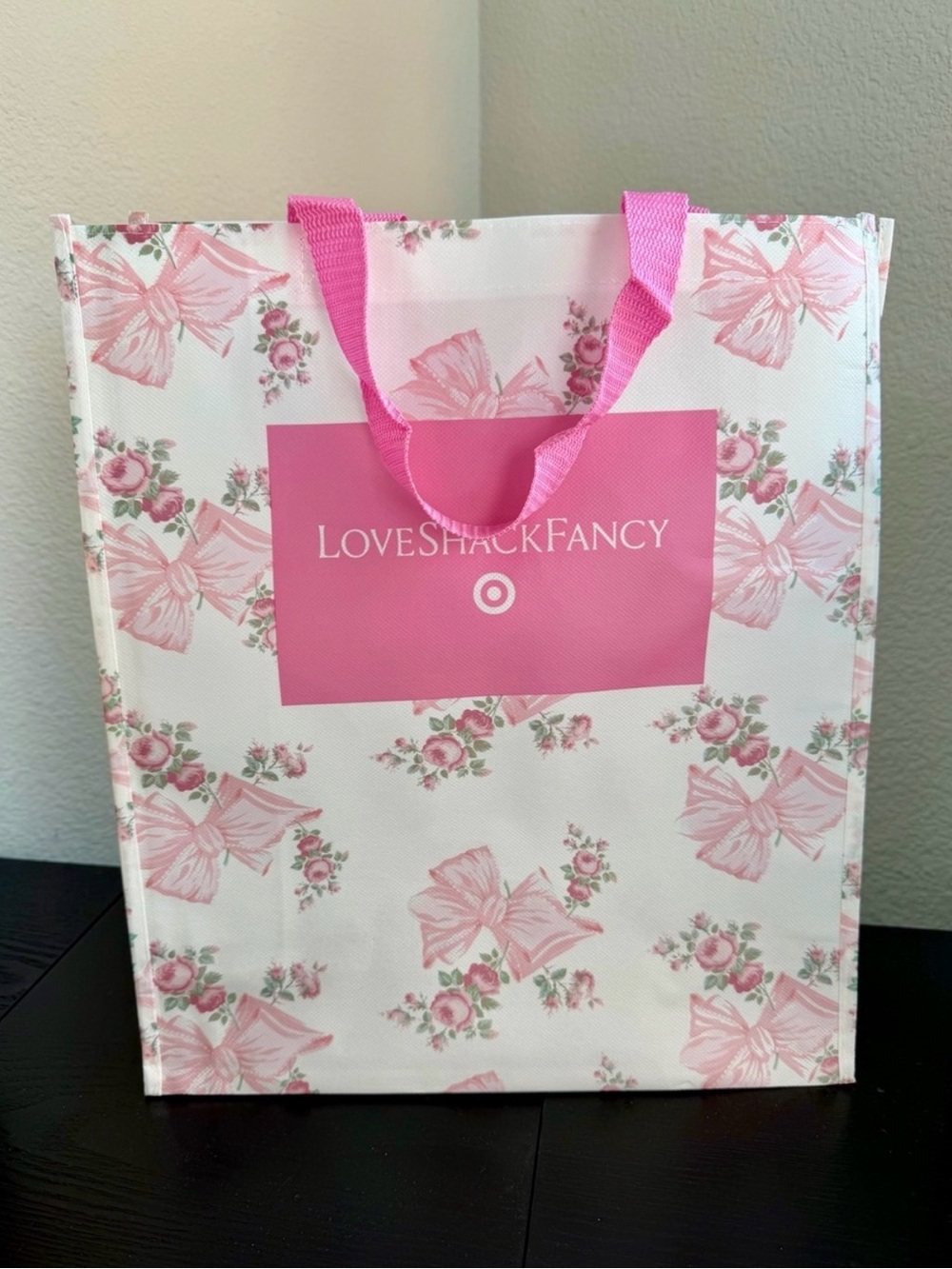 LoveShackFancy x Target Pink Floral Tote Bag Love Shack Fancy shopping bag